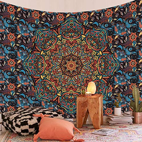 N / A Tapiz de Mandala Boho Indio Tapiz de Pared Alfombra de Playa Manta de Alfombra Tienda de campaña colchón de Viaje tapete de Dormir Bohemio Tapiz Tapiz A11 130x150cm