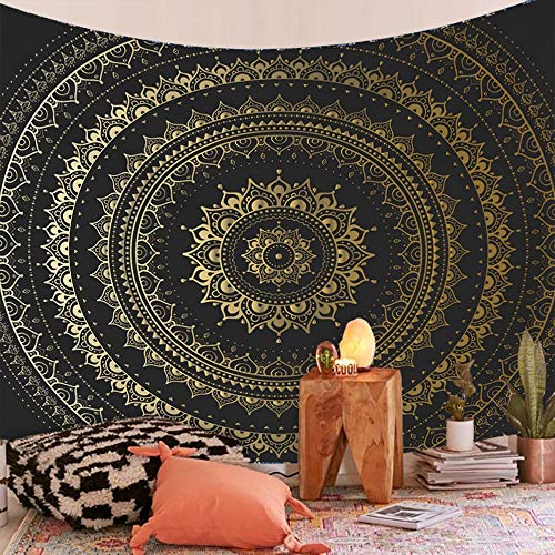 N / A Tapiz de Mandala Boho Indio Tapiz de Pared Alfombra de Playa Manta de Alfombra Tienda de campaña colchón de Viaje tapete de Dormir Bohemio Tapiz Tapiz A11 130x150cm