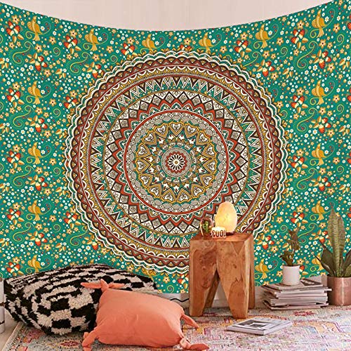 N / A Tapiz de Mandala Boho Indio Tapiz de Pared Alfombra de Playa Manta de Alfombra Tienda de campaña colchón de Viaje tapete de Dormir Bohemio Tapiz Tapiz A11 130x150cm