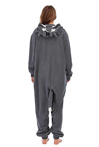 Pijama Animal Entero Unisex para Adultos con Capucha Cosplay Wolf Disfraz Homewear Mamelucos Ropa De Dormir Celebración de días Festivos,LTY33-2,L