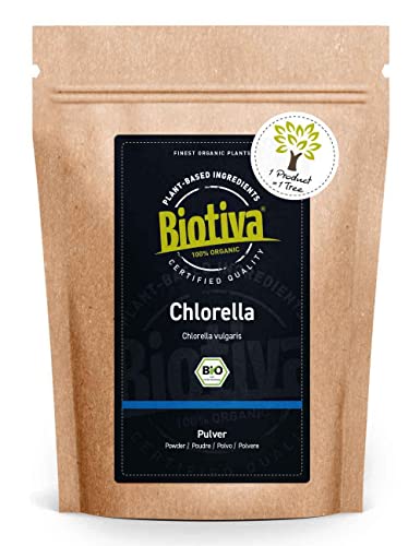 Polvo de chlorella orgánica 500g - Chlorella vulgaris - algas - llenado y verificado en Alemania (DE-ÖKO-005)