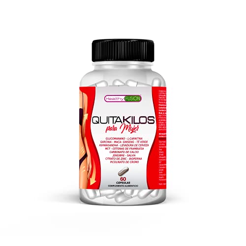 QUITAKILOS MUJER | Potente adelgazante para mujeres | Quemagrasas, reductor del apetito y estimulante del metabolismo | Redefine tu silueta eliminando grasa y kilos | Sin efecto rebote | 60U.