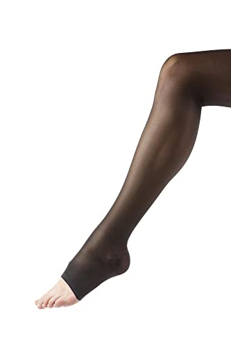 Relaxsan Basic 880A (Negro, 3-L) pantis de contención compresión graduada 18-22 mmHg punta abierta 140 den