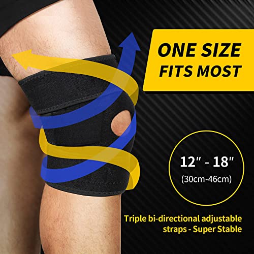 RODILLERA MULTIUSO, Deportiva, Apoyo Para el Dolor de Artritis, Fultbol, Voleibol, Correr, Crossfit, Ajustable para Hombre y Mujer con Ligamento Antideslizante Y Estabilizadores Laterales muy Comodos.