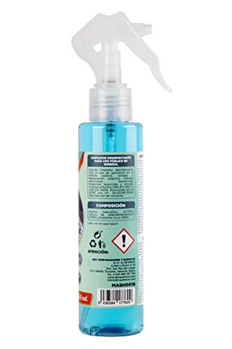 SANICAR MASH0016 Spray Mini, DESINFECTA EL Interior del VEHÍCULO Y Todo Tipo DE Superficies Y Tejidos, 70% DE Alcohol 150ML