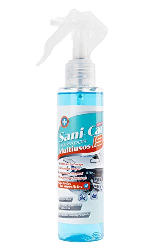 SANICAR MASH0016 Spray Mini, DESINFECTA EL Interior del VEHÍCULO Y Todo Tipo DE Superficies Y Tejidos, 70% DE Alcohol 150ML