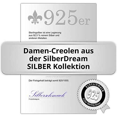 SilberDream SDO4271W - Pendientes dorsales de plata blanca con circonita de 5 filas