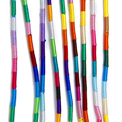 SODIAL(R) 9pcs Pulsera Brazalete Multicolor Pulsera Hilo Trenzado para Amistades
