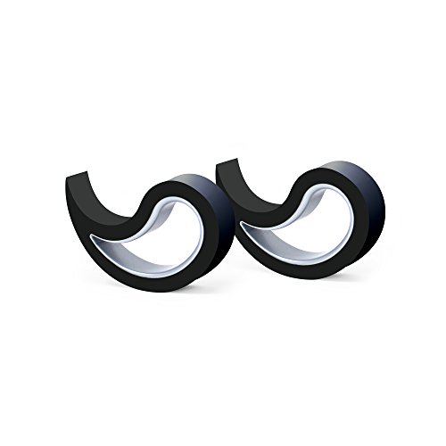 Stoppy Tope de Ventana, Tope para Ventana, Tope para Puertas, Tope de Puertas, Juego de 2 (Asequible en 14 Colores) (Negro)