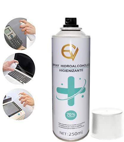 Sumedtec - Pack 6 Spray de Hidroalcohol de 250 ml. Higienizante para manos y multisuperficies 70% Alcohol Aerosol Hidroalcohólico