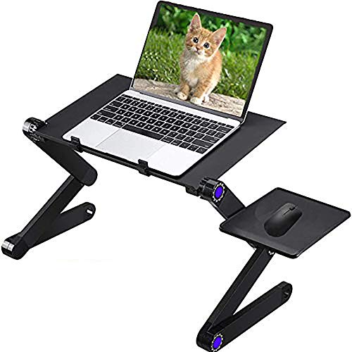 Syitcun - Soporte ajustable para mesa de ordenador portátil para cama, sofá, todo de aleación de aluminio, ergonómico, oficina, escritorio, portátil, ligera