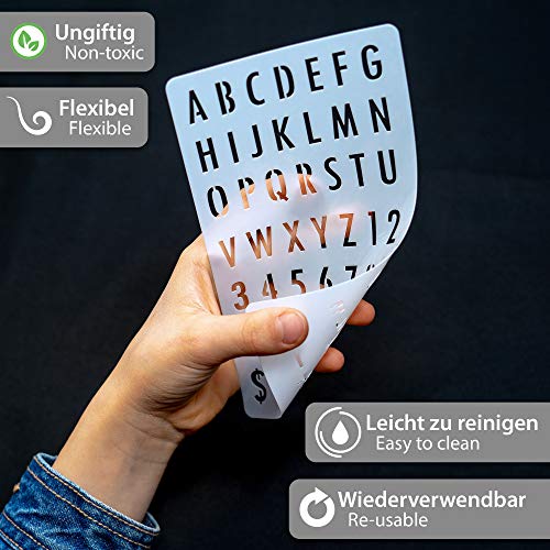 Tritart Juego de plantillas, 28 plantillas de plástico, plantillas de dibujo, patrones para diarios, álbumes de fotos o tarjetas de regalo, accesorios para álbumes de recortes, proyectos DIY