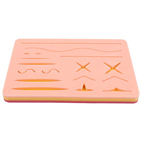 UKCOCO Modelo de Piel de Silicona- Modelo de Entrenamiento de Sutura Almohadilla de Sutura Modelo de Piel Humana 3 Capas Modelo de Piel Inyección Almohadilla de Entrenamiento Modelo para