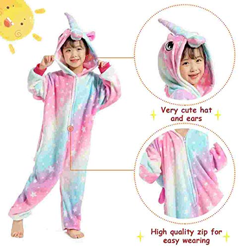 UMIPUBO Pijama Animal Niña Unisexo Cosplay Traje Disfraz Niña Animal Pijamas Onesies Ropa de Dormir Halloween y Navidad Monos con Capucha (ST, L)