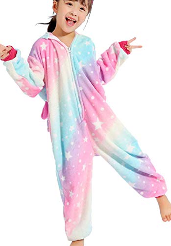 UMIPUBO Pijama Animal Niña Unisexo Cosplay Traje Disfraz Niña Animal Pijamas Onesies Ropa de Dormir Halloween y Navidad Monos con Capucha (ST, L)