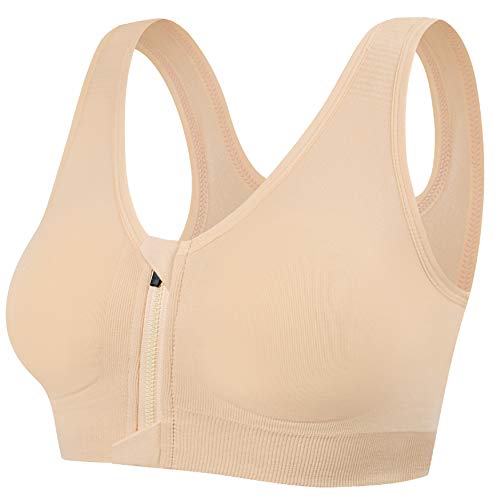 UMIPUBO Sujetador Deportivo Mujer Sujetador Cierre Delantero Cremallera De Apertura Frontal Sujetador De Entrenamiento Ajustable De Alto Impacto Gimnasio Ropa con Almohadillas Yoga Fitness
