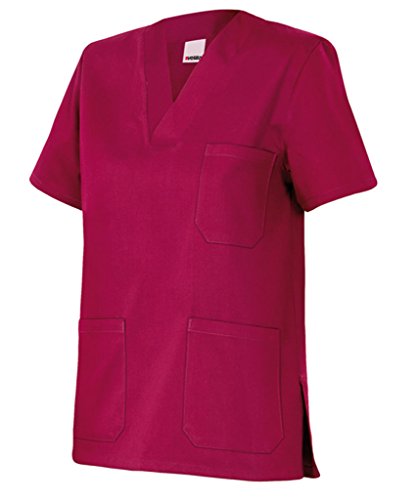 Velilla 589/C67/T2 Camisola pijama de manga corta con escote en pico, Burdeos, 2