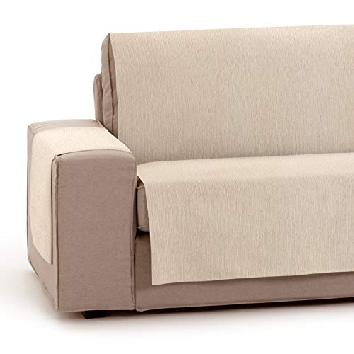 Vipalia Protector Funda Sillon Relax o Sofas 1 Plaza. Cubre Sillon reclinable Sofa Ajustable. Protector Sofa Antimanchas. Color Marfil. Cubre Sofa 1 Plaza (55 cm)