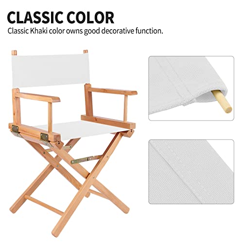 Vvciic Lona de repuesto para silla de director, funda de silla de director, funda de lona para asiento y respaldo de algodón, protector de taburete para el hogar, casual, directores