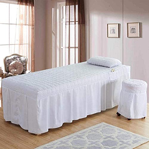 WANGXNCase Funda Camilla Masaje, Falda De Mesa De Masaje, Funda De Cama De SPA, Sábana De Lino, Sábanas De Masaje De Salón para Terapia De Masaje, Lavable a Máquina