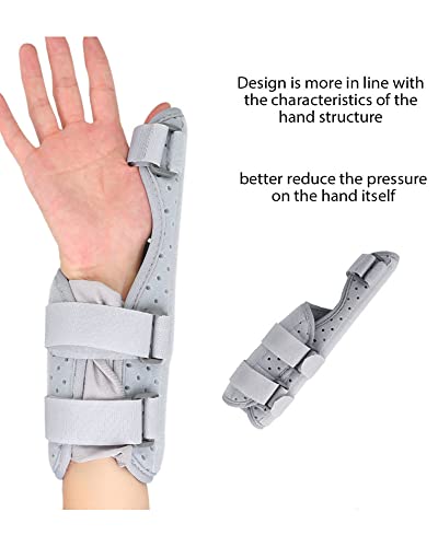 YNB Férula De Pulgar para Artritis Extraíble, Soporte De Muñeca para Mano, Inmovilizador Nocturno, Soporte para Dedo, Estabilizador De Pulgar, Envoltura para Trazo,Left,L