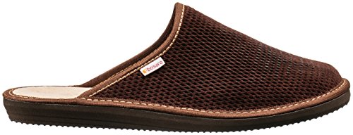 Zapatillas De Casa De Hombre Pantuflas Casa Hombre Suela De Memoria (44, Marrón oscuro)