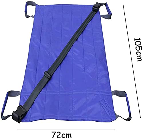 ZRSHBBAD Almohadilla de Transferencia, Almohadilla De Cama De Posicionamiento Manta de Cama con 4 Asas, con Bandolera, Camilla de elevación Reutilizable, para Pacientes de Edad Avanzada